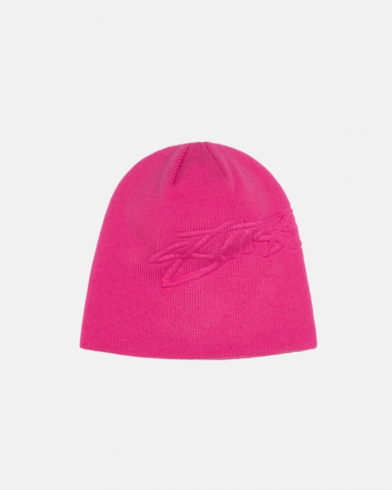 Stussy Skullcap Embossed Smooth Stock - Unisex Roze | BECVG99157