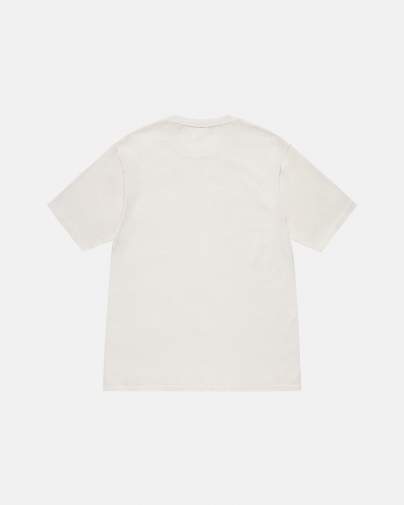 Stussy Small Stock Tee Pigment Dyed - Unisex Shortsleeve Beige | BEJZR59111