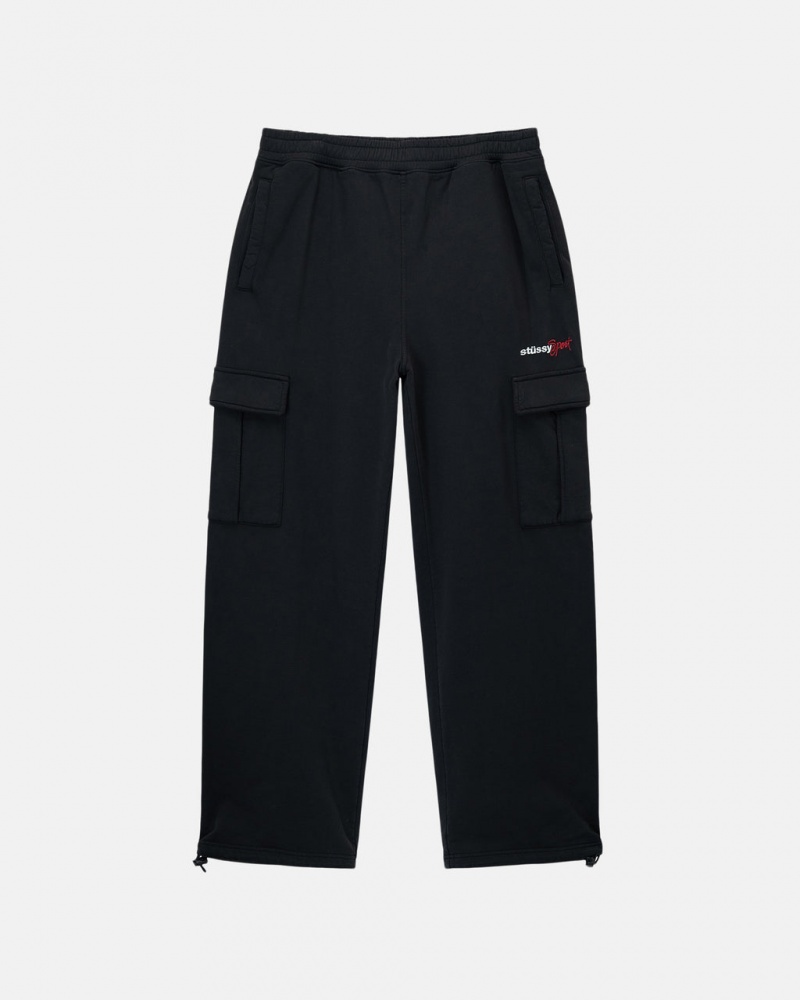 Stussy Sport Cargo Fleece Pant - Men&s Pants Zwart | BEJVR10646