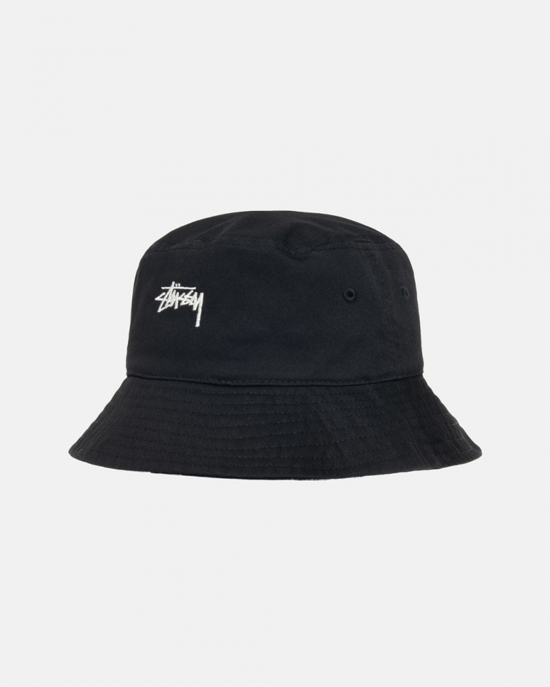 Stussy Stock Bucket Hat - Mens Zwart | FBEHY76231