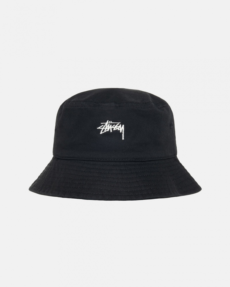 Stussy Stock Bucket Hat - Mens Zwart | FBEHY76231