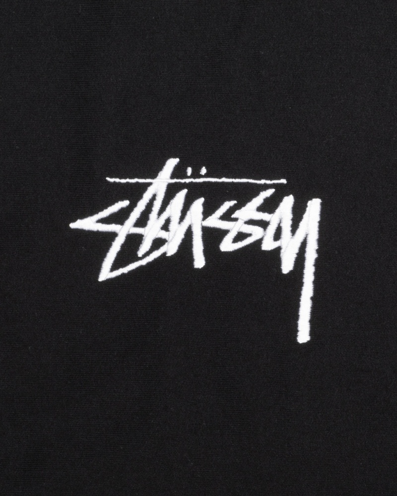 Stussy Stock Logo Applique Hoodie - Unisex Hoodies Zwart | BECIF97006