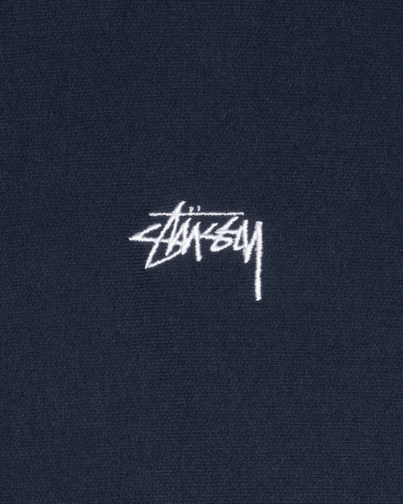 Stussy Stock Logo Crew - Unisex Hoodies Donkerblauw | BEJVR30166