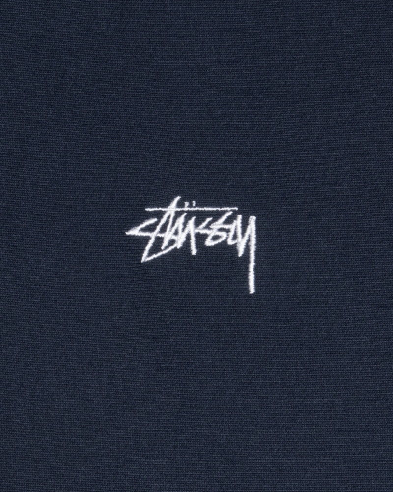 Stussy Stock Logo Hoodie - Unisex Hoodies Donkerblauw | XBEBH45748