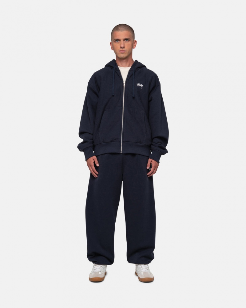 Stussy Stock Logo Sweatpant - Unisex Pants Donkerblauw | BEEAH65423