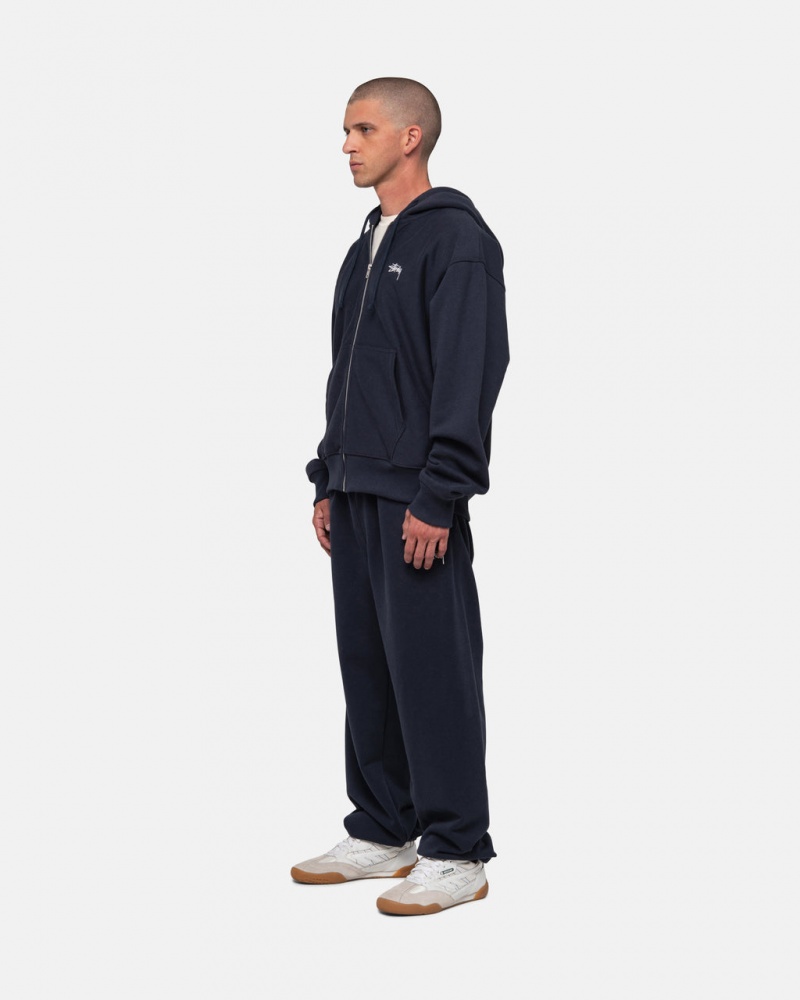 Stussy Stock Logo Sweatpant - Unisex Pants Donkerblauw | BEEAH65423