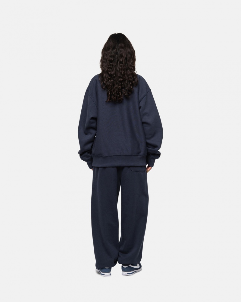 Stussy Stock Logo Sweatpant - Unisex Pants Donkerblauw | BEEAH65423