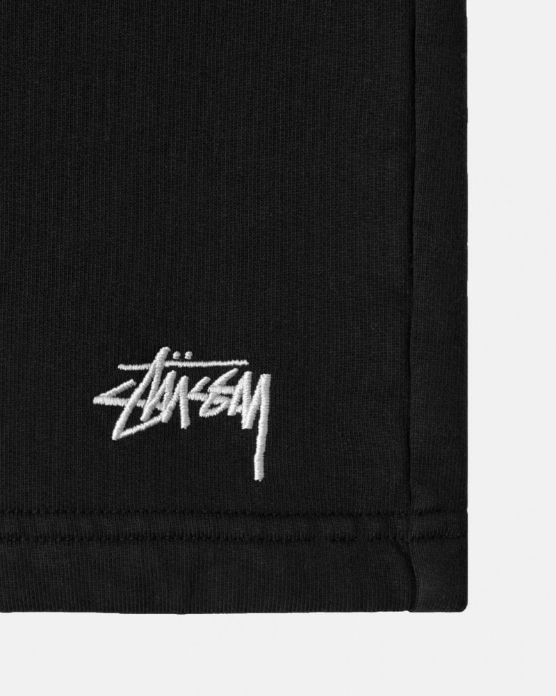 Stussy Stock Logo Sweatshort - Unisex Shorts Trunks Zwart | DBEVO86439