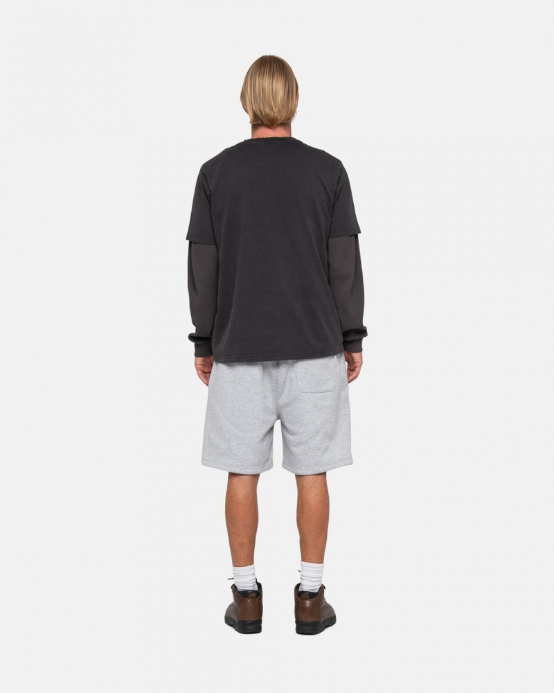 Stussy Stock Logo Sweatshort - Unisex Shorts Trunks Grijs | BEZPD99582