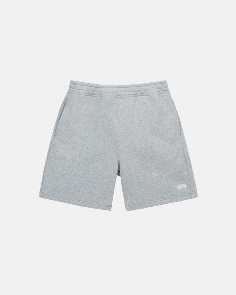 Stussy Stock Logo Sweatshort - Unisex Shorts Trunks Grijs | BEZPD99582