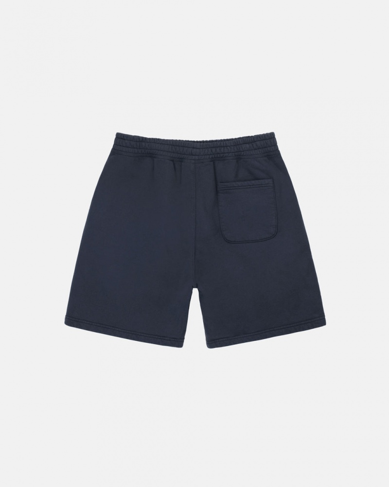 Stussy Stock Logo Sweatshort - Unisex Shorts Trunks Donkerblauw | GBEUC21837