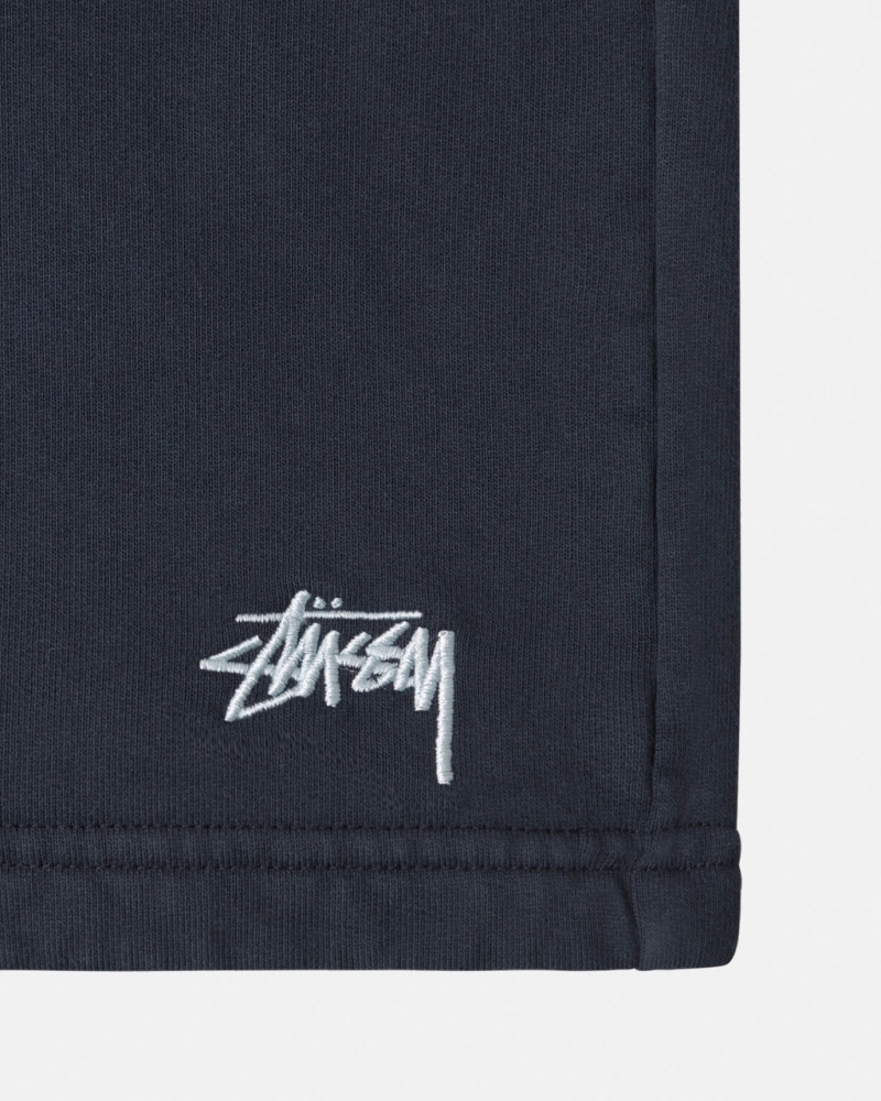 Stussy Stock Logo Sweatshort - Unisex Shorts Trunks Donkerblauw | GBEUC21837