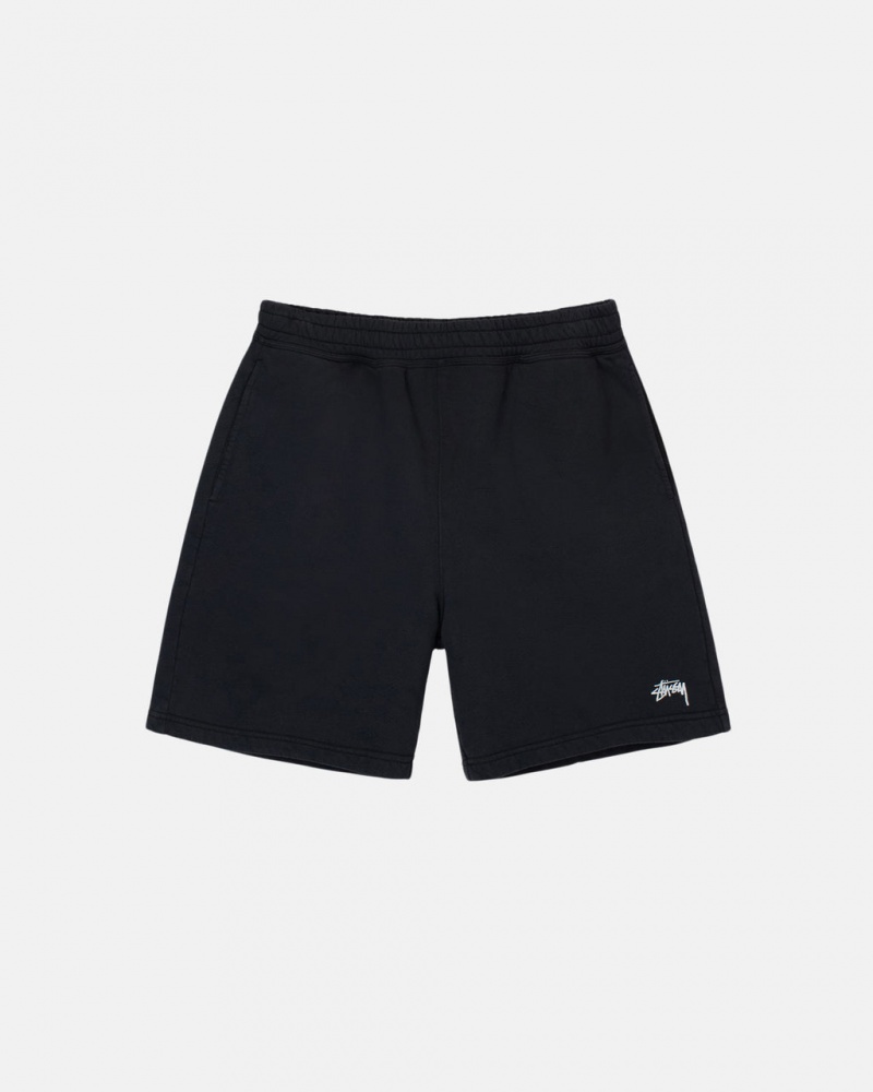 Stussy Stock Logo Sweatshort - Unisex Shorts Trunks Zwart | BEZDE12909