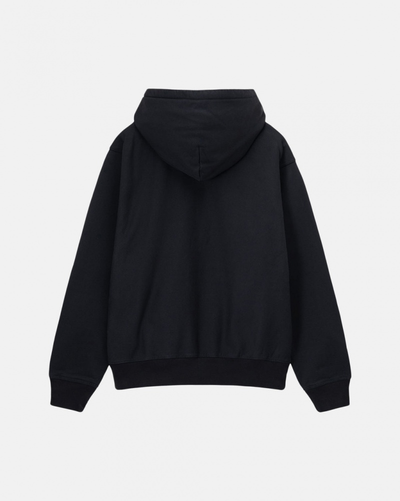 Stussy Stock Logo Zip Hoodie - Unisex Hoodies Zwart | BEXBR12995