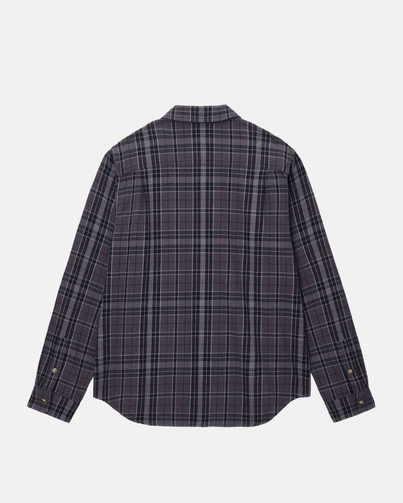 Stussy Stones Plaid Shirt - Unisex Tops Zwart | BECVG68450