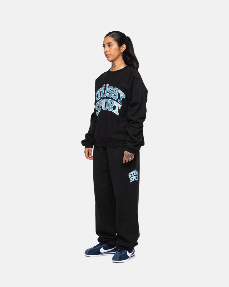 Stussy Stüssy Sport Sweatpant - Unisex Jeans Pants Zwart | MBEHR86385