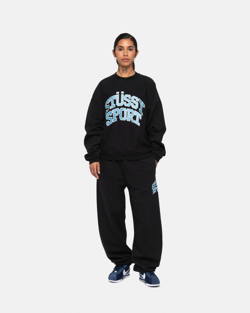 Stussy Stüssy Sport Sweatpant - Unisex Jeans Pants Zwart | MBEHR86385