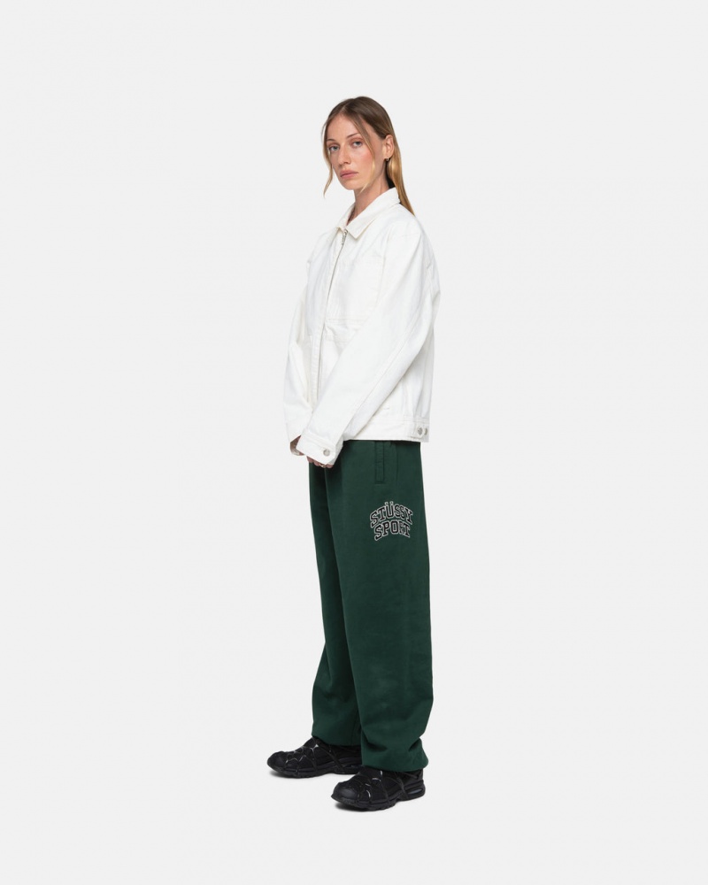 Stussy Stüssy Sport Sweatpant - Unisex Jeans Pants Diepgroen | EBEHC57619