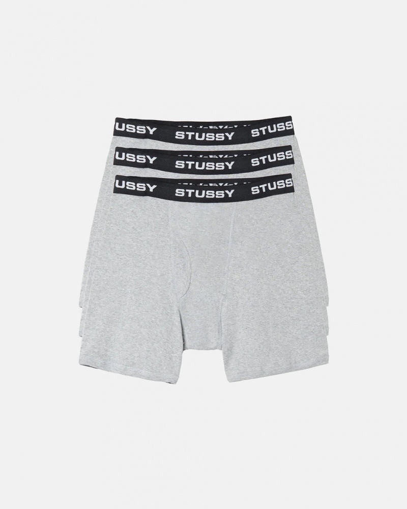 Stussy Stussy Boxer Briefs - Unisex Shorts Trunks Grijs | TBEPQ60781