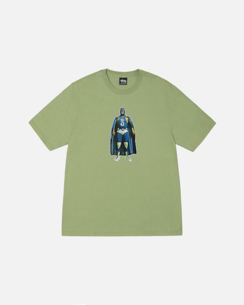 Stussy Stussy Lucha Tee - Unisex Shortsleeve Groen | BENEJ21850