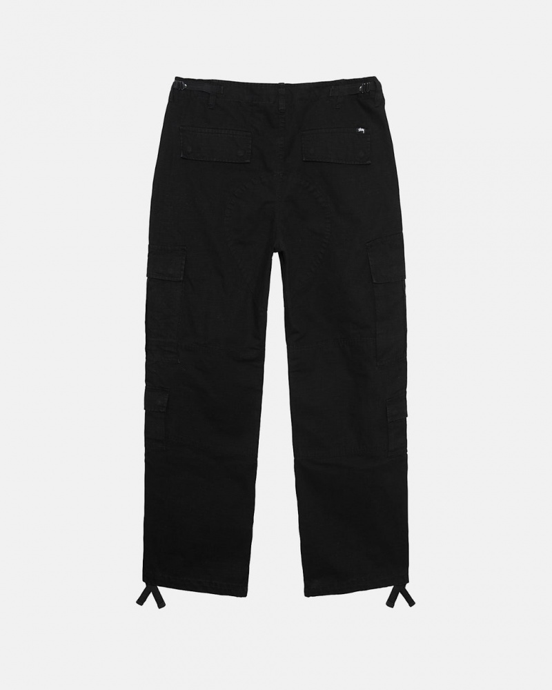 Stussy Surplus Cargo Ripstop - Unisex Jeans Pants Zwart | DBEVO51776