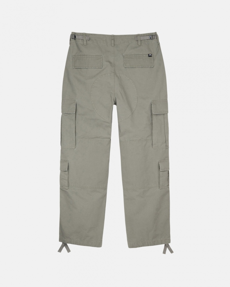 Stussy Surplus Cargo Ripstop - Unisex Jeans Pants Olijfgroen | LBETR99839