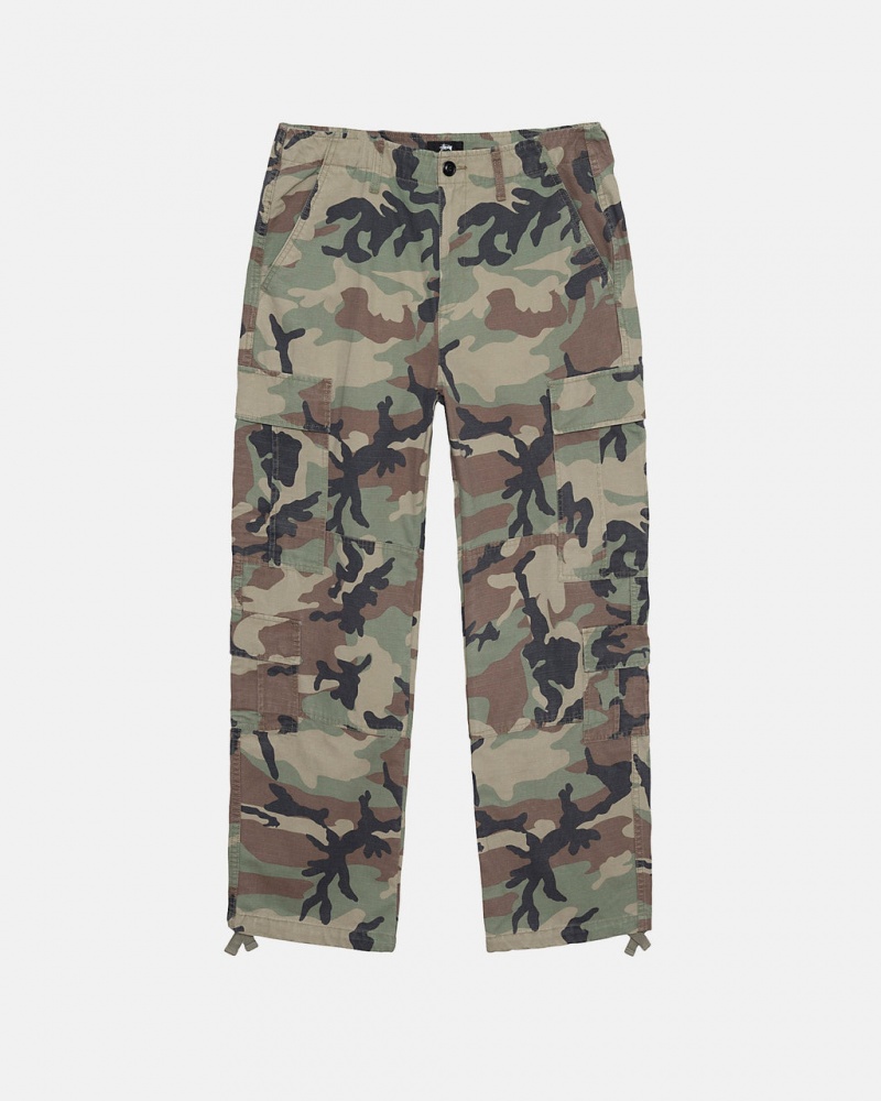 Stussy Surplus Cargo Ripstop - Unisex Jeans Pants Camo | BEQAV50444