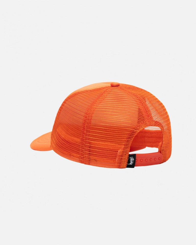 Stussy Trucker Big Basic Snapback - Unisex Oranje | BEQAV40311