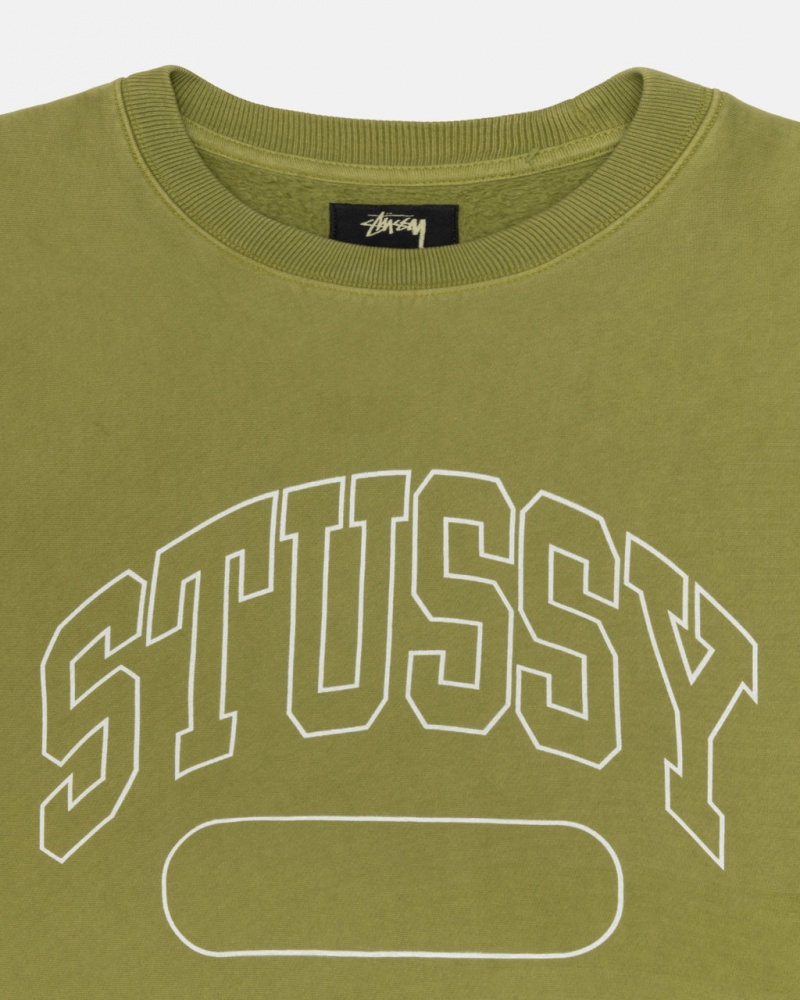 Stussy Varsity Oversized Crew - Unisex Hoodies Groen | GBEUC82726