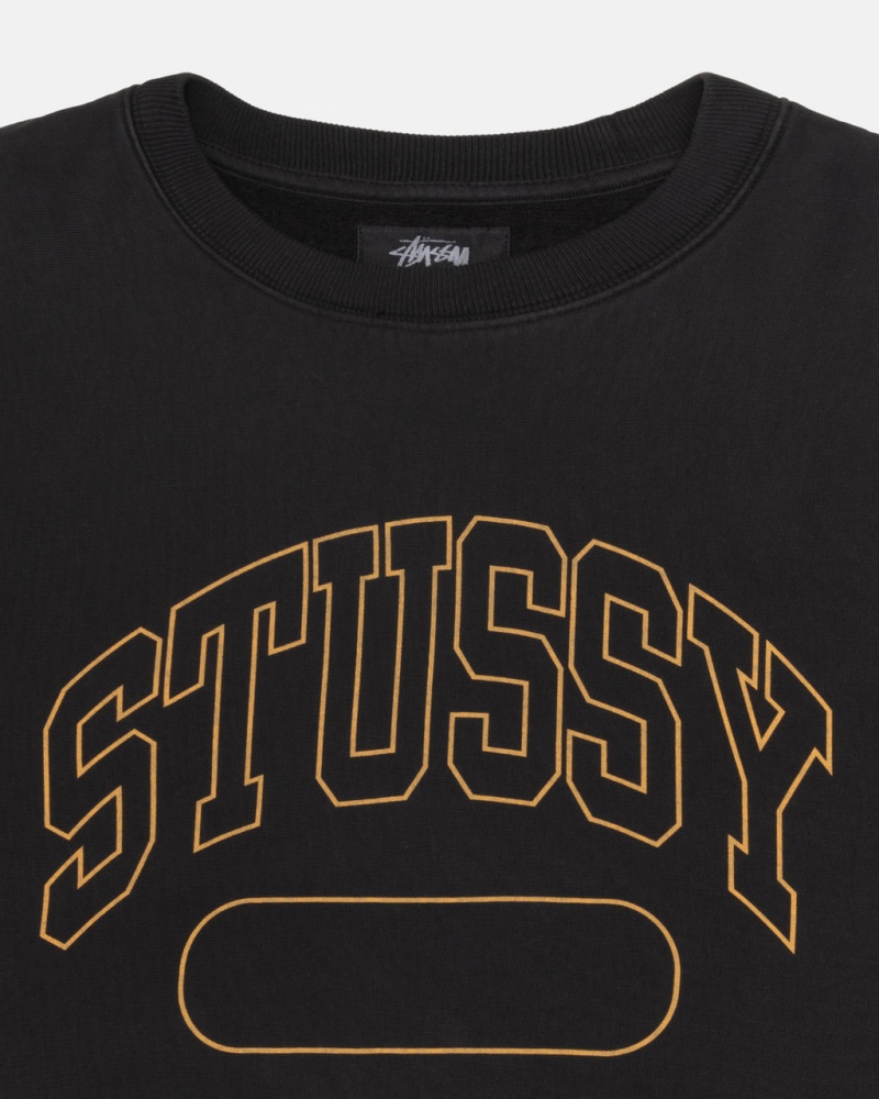 Stussy Varsity Oversized Crew - Unisex Hoodies Zwart | XBEBH82294