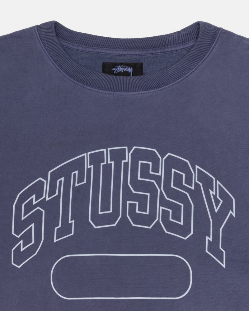 Stussy Varsity Oversized Crew - Unisex Hoodies Blauw | BEEGJ42583