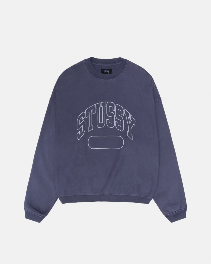 Stussy Varsity Oversized Crew - Unisex Hoodies Blauw | BEEGJ42583