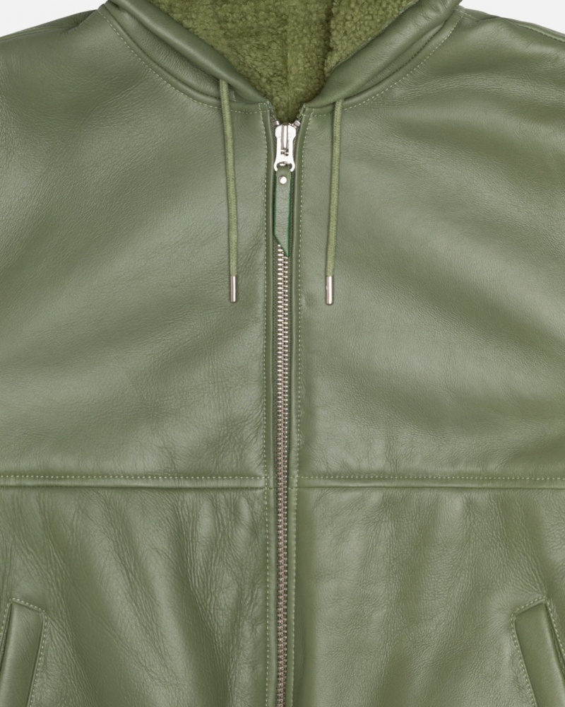 Stussy Werk Jacket Shearling - Unisex Jackets Groen | BBESO26776