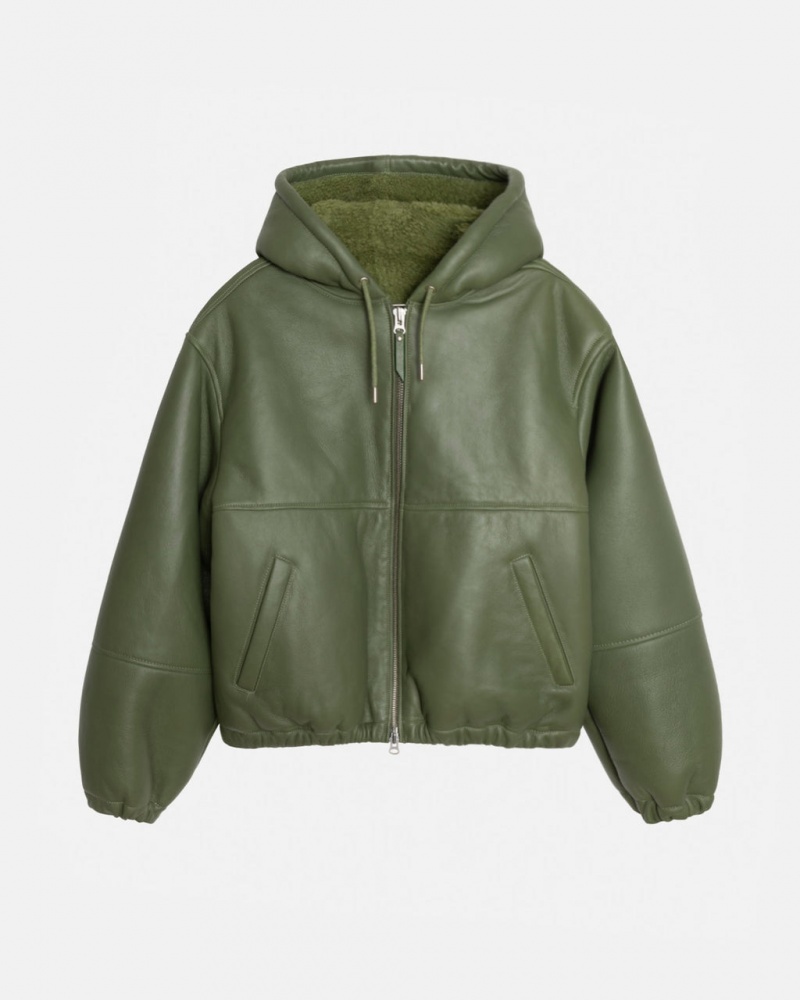 Stussy Werk Jacket Shearling - Unisex Jackets Groen | BBESO26776