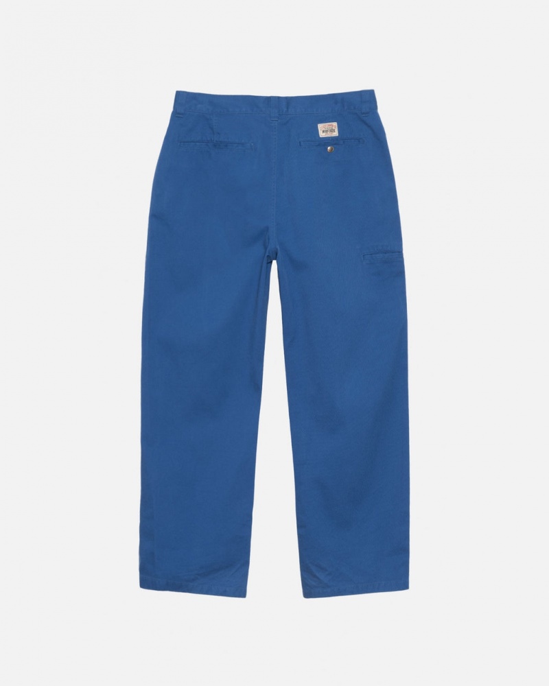 Stussy Workgear Trouser Twill - Unisex Jeans Pants Koningsblauw | BEDFL23009