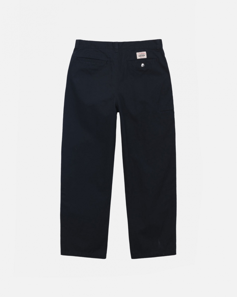 Stussy Workgear Trouser Twill - Unisex Pants Zwart | FBEHY58309