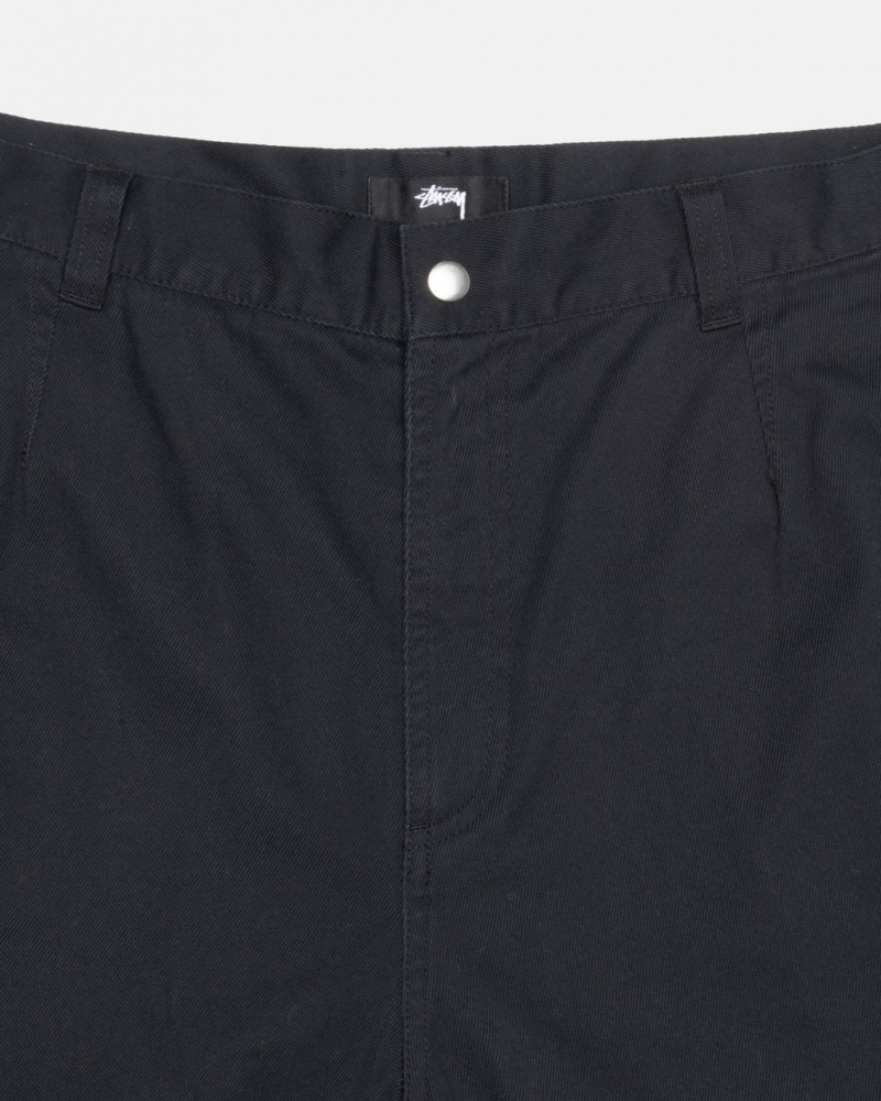 Stussy Workgear Trouser Twill - Unisex Pants Zwart | FBEHY58309