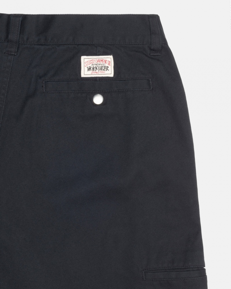 Stussy Workgear Trouser Twill - Unisex Pants Zwart | FBEHY58309