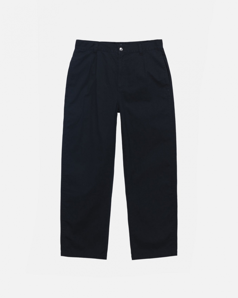 Stussy Workgear Trouser Twill - Unisex Pants Zwart | FBEHY58309