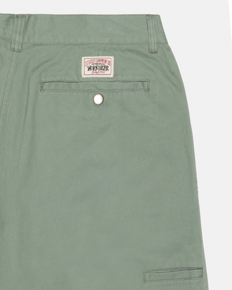 Stussy Workgear Trouser Twill - Unisex Pants Groen | LBESX61114