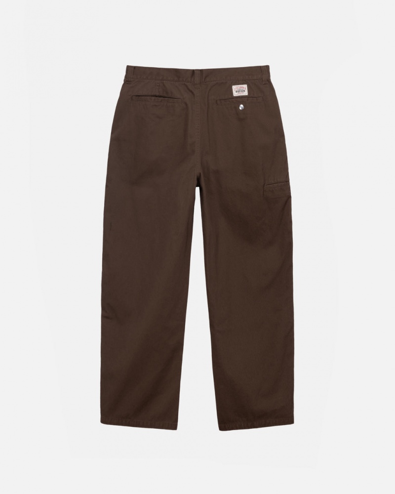 Stussy Workgear Trouser Twill - Unisex Pants Bruin | BEDYB38309