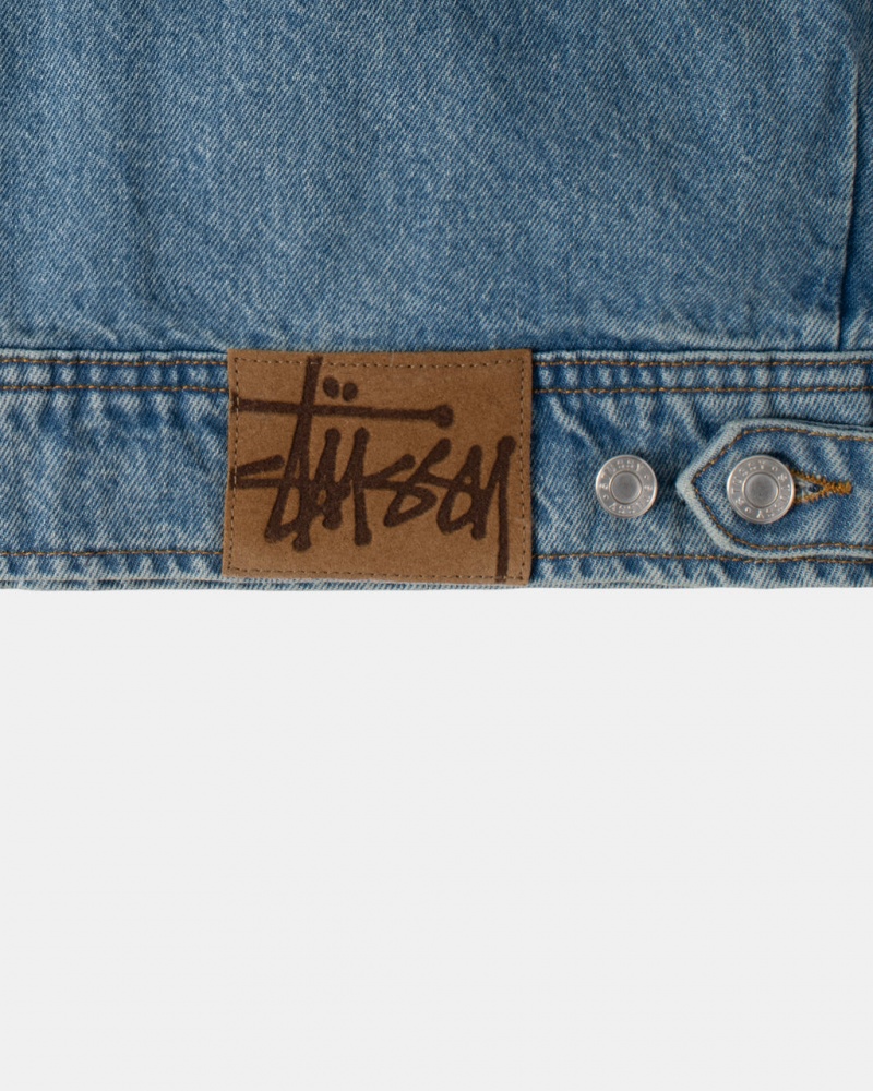 Stussy Zip Werk Jacket Denim - Unisex Jackets Blauw | BEQAV85044