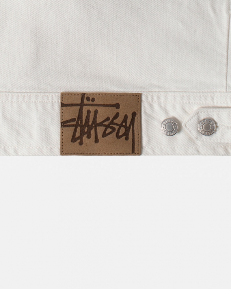 Stussy Zip Werk Jacket Overdyed - Unisex Jackets Outerwear Beige | TBEWZ88754